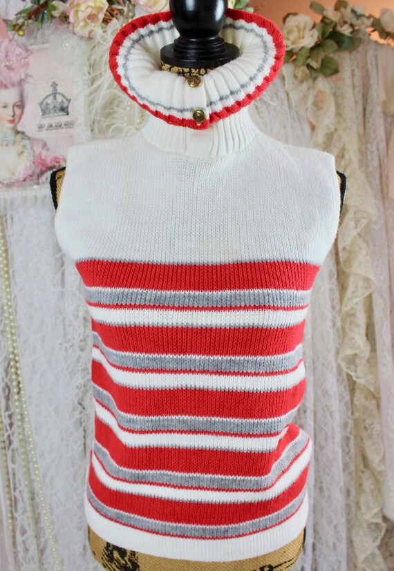 トップス vintage turtles Knit Vintage 90s Casual Corner Seafoam Green Cable Knit Mock