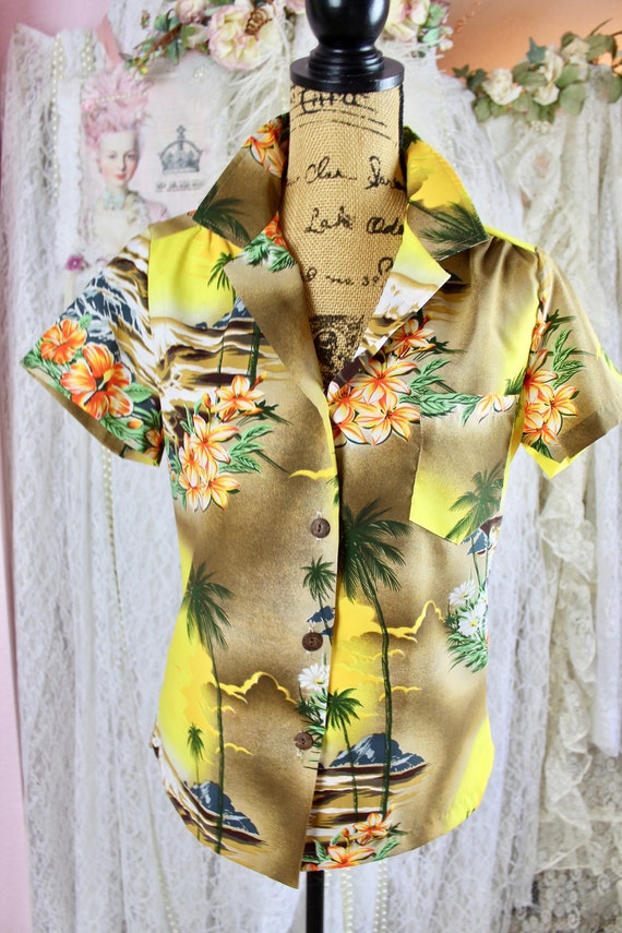 Vintage 70s 80s Kole Kole Hawaiian Shirt, Tropica… - image 3