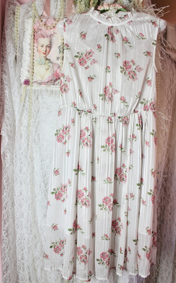 Delicate Sheer Short Dress with Pleated Flower Detail Jade main image 0