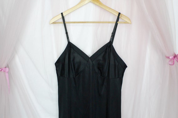 Vintage 70's Kayser Black Slip,Sexy Lingerie - image 5