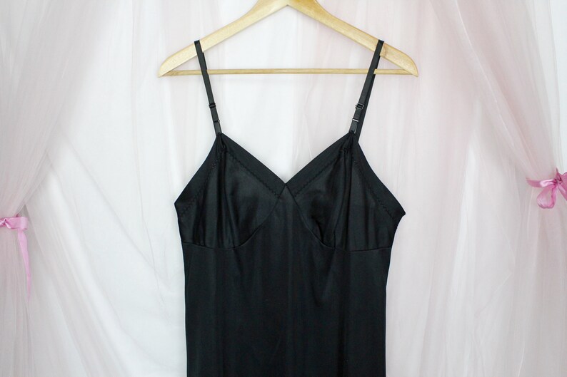 Vintage 70's Kayser Black Slip,Sexy Lingerie image 5