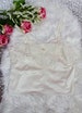 Vintage 70s Romantic Cream Satin Lace Camisole, Delicate & Feminine, Adjustable Straps, Size Medium 
