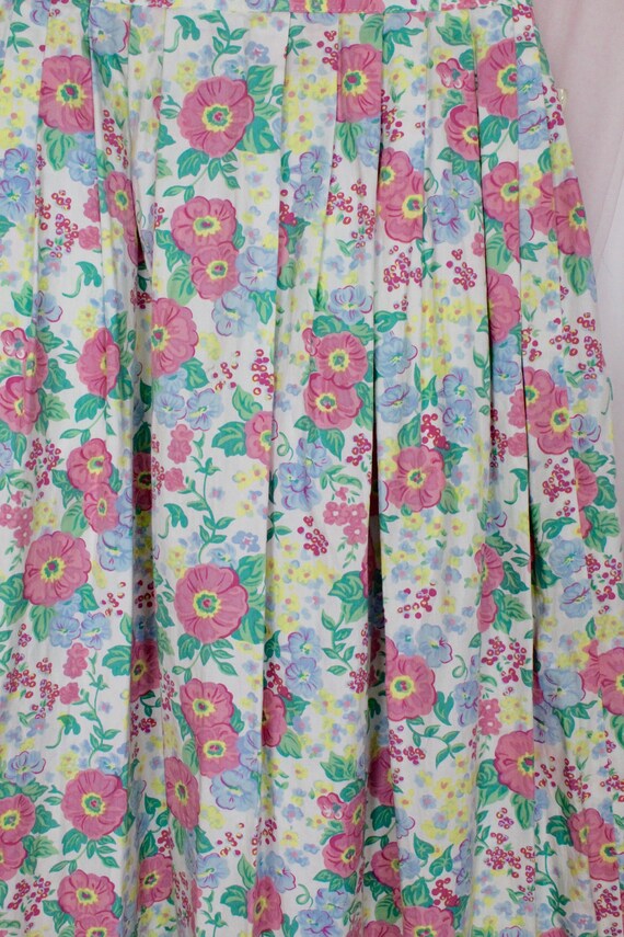 Vintage 70s 80's Floral Skirt, VTG Skirts, Floral… - image 3