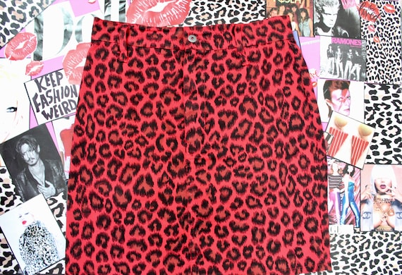Animal print skirt 90s 2025