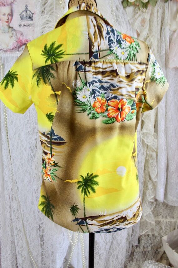 Vintage 70s 80s Kole Kole Hawaiian Shirt, Tropica… - image 9