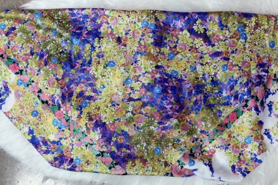 Vintage 70s 80s Italian Colorful Floral Scarf, Cl… - image 6