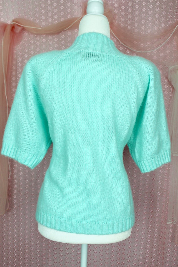 Vintage 90s High Neck Sweater Top, Vintage Knit S… - image 4