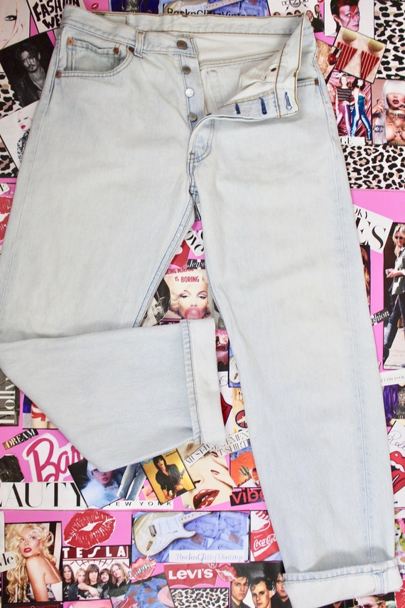 Vintage Y2ks Levi Strauss 501s Denim Jeans, Button