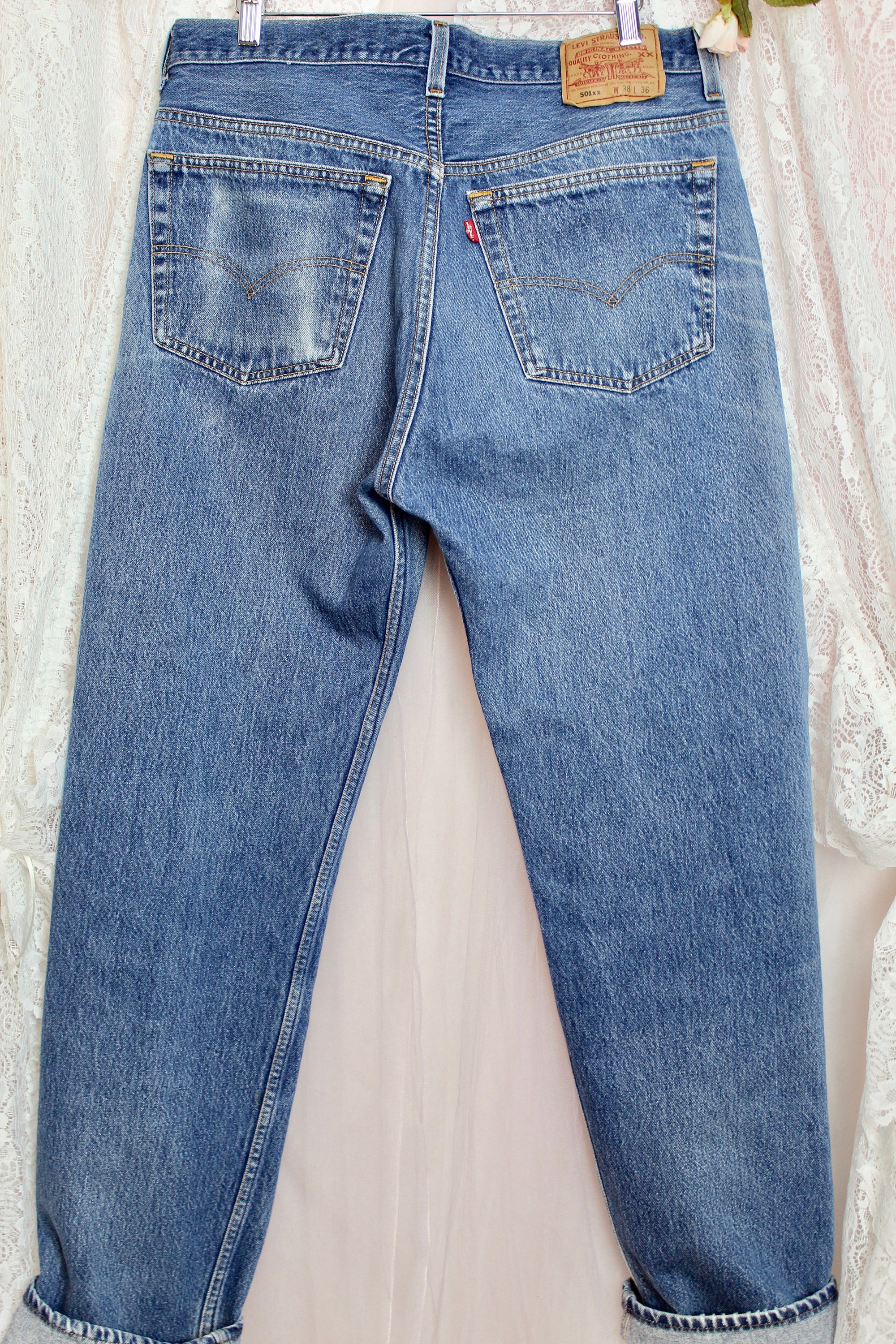 Vintage 90s Levi Strauss 501xx Denim Jeans, Button Fly's
