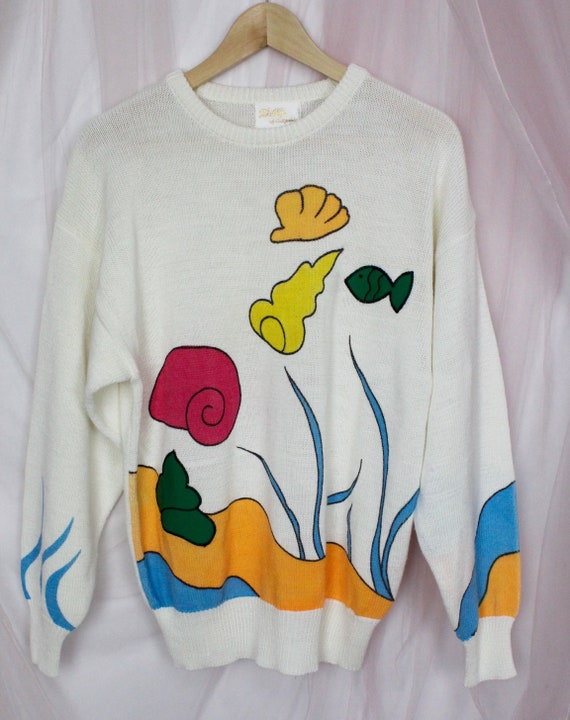 Vintage 90's Cute Colorful Under the Sea Sweater - image 5