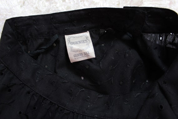 Vintage 70s 80s Gunne Sax By Jessica McClintock, Blac… - Gem