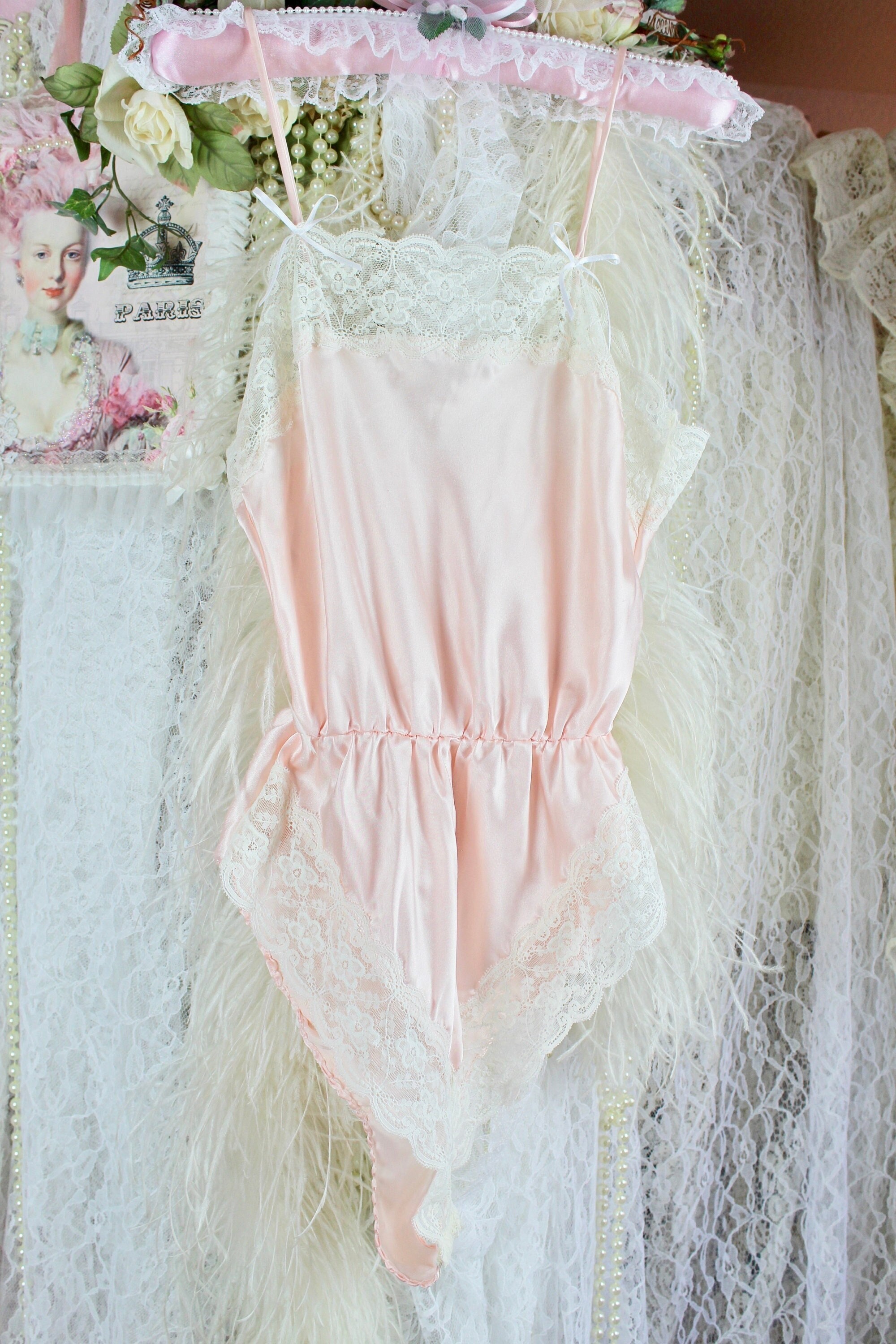Pink Lace Teddy 