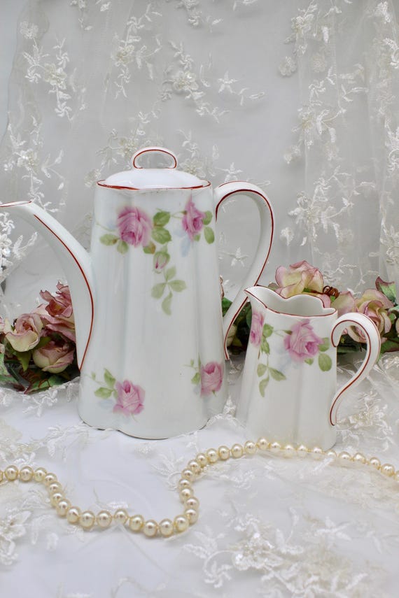 Vintage Rosenthal RC Chrysantheme Porcelain 2 Piece Teapot