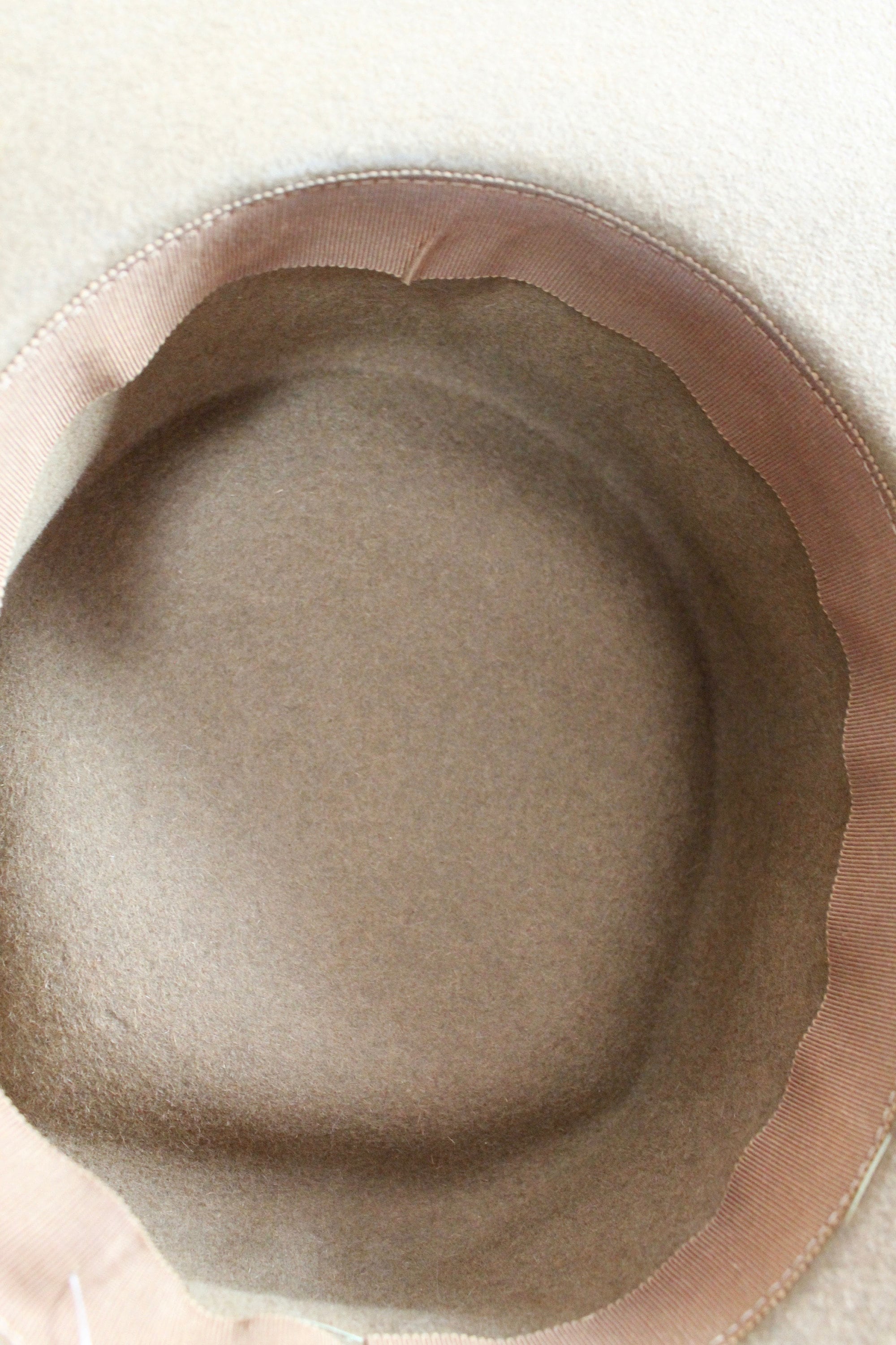 MADCAPS NEW YORK PARIS Wide Brim Hat Wool Vintage Excellent Pre-Owned Condition Vintage 60s Madcaps Paris New York Brown Brimmed Hat, Bow  main image 2