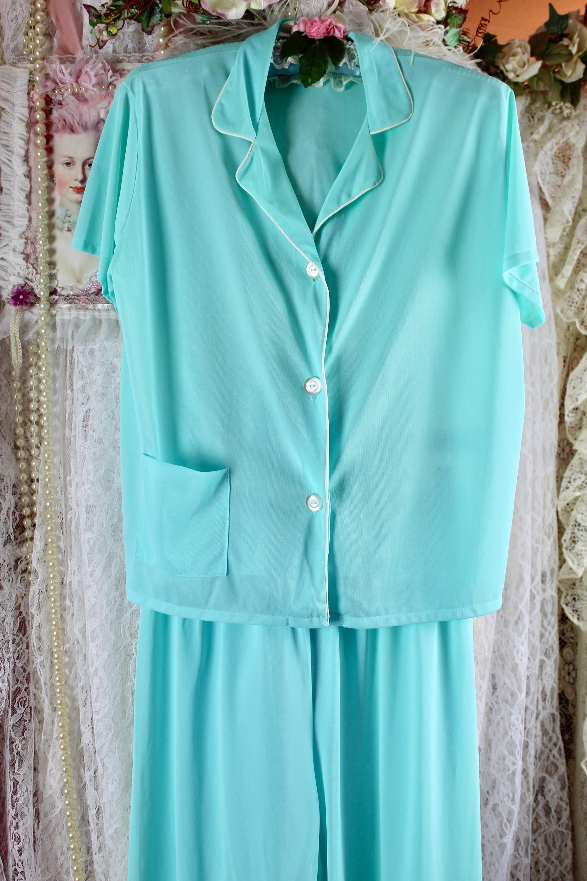 Vintage 60s 70s JC Penney Pajama Set, Vintage Sleepwear, Night