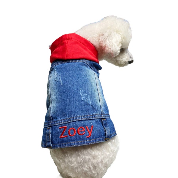 Personalized Pet Gift, Holiday Dog Clothes, Christmas Dog Clothing, Custom Dog Clothes, Small Dog Clothing, Size XS - XXL, Red Dog Coat