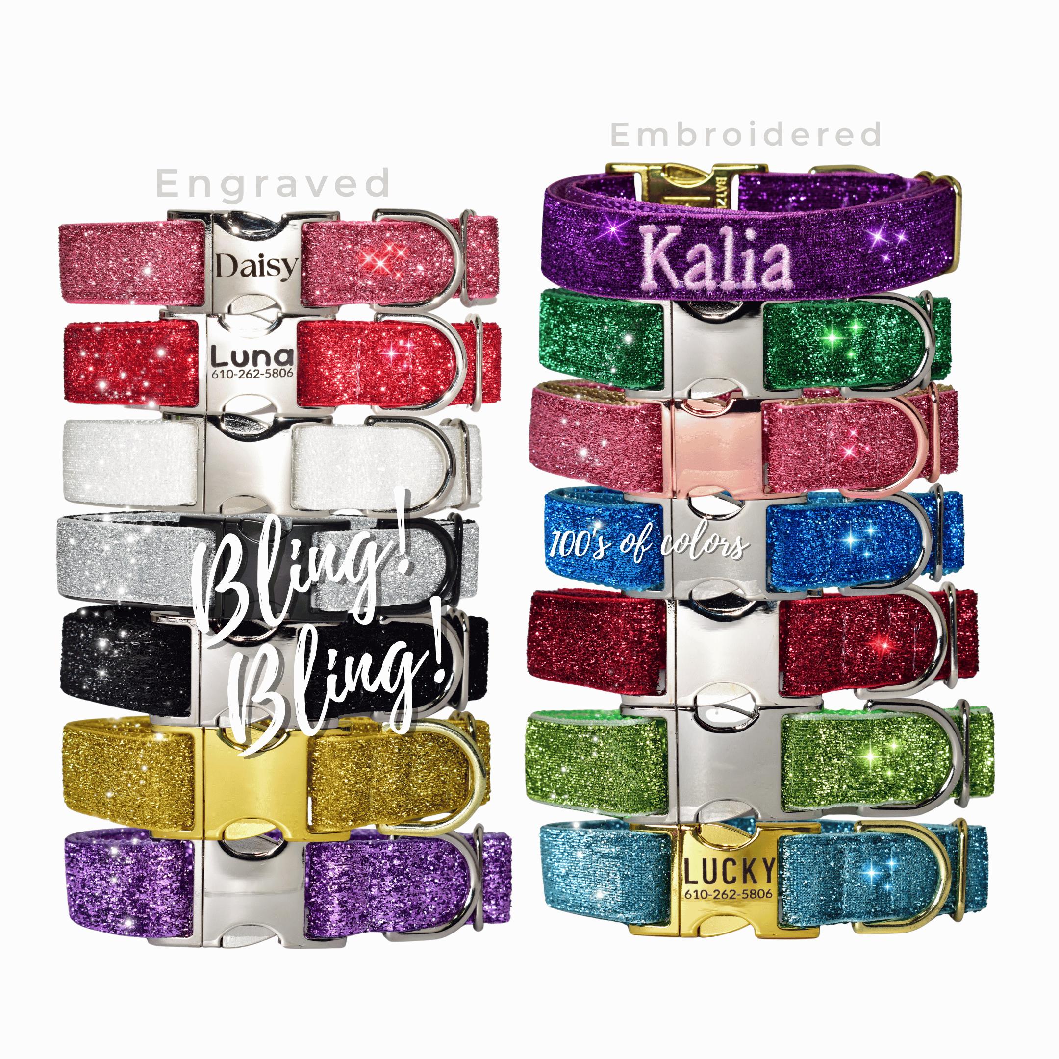 Perro Gato Collar Para Perros Y Gatos - Cuero Sintético Con Cristales Rhinestone Collar Mascota Cristales Lujo Elegante