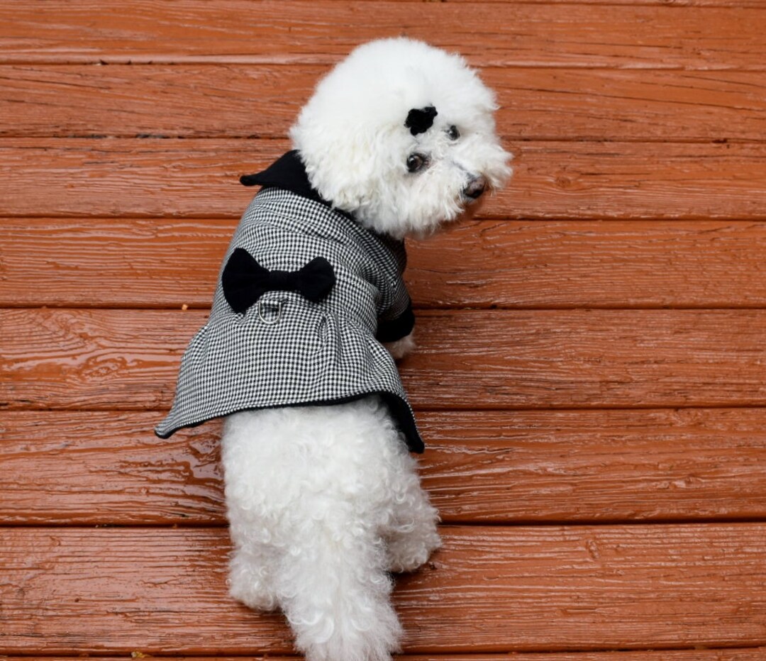 Sassy Dog Fashions Houndstooth Warm Dress Coat for Dogs for Fall and