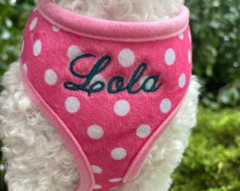 Personalisiertes Hundegeschirr und Leine Set Mädchen, Benutzerdefiniertes Geschirr mit Name, niedliches Hundegeschirr Mädchen, personalisiertes Haustier Geschenk, neues Welpengeschirr