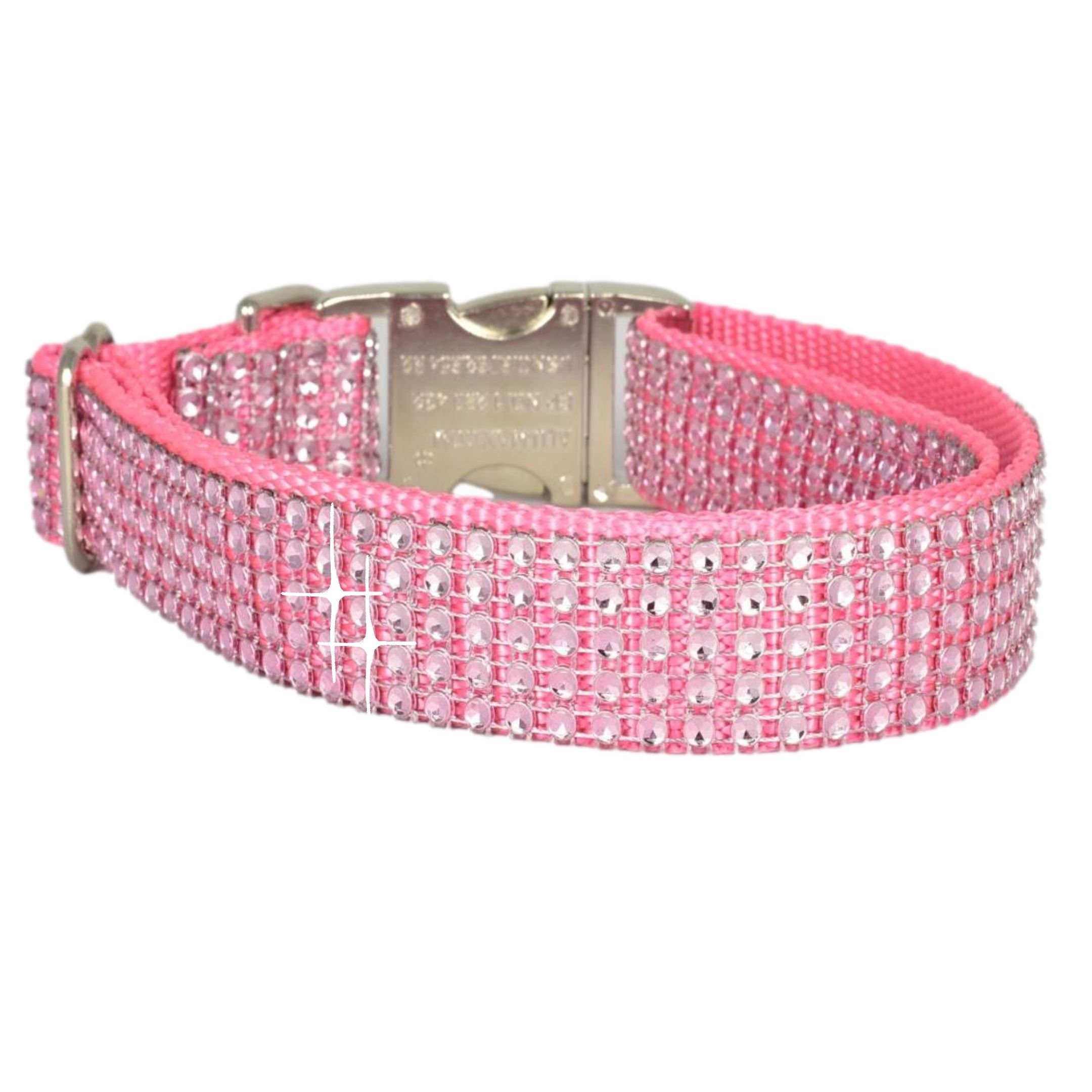 Luxury Designer Pink Monogram Dog Collar In XS, S, M, L, XL (Optional  Leash)