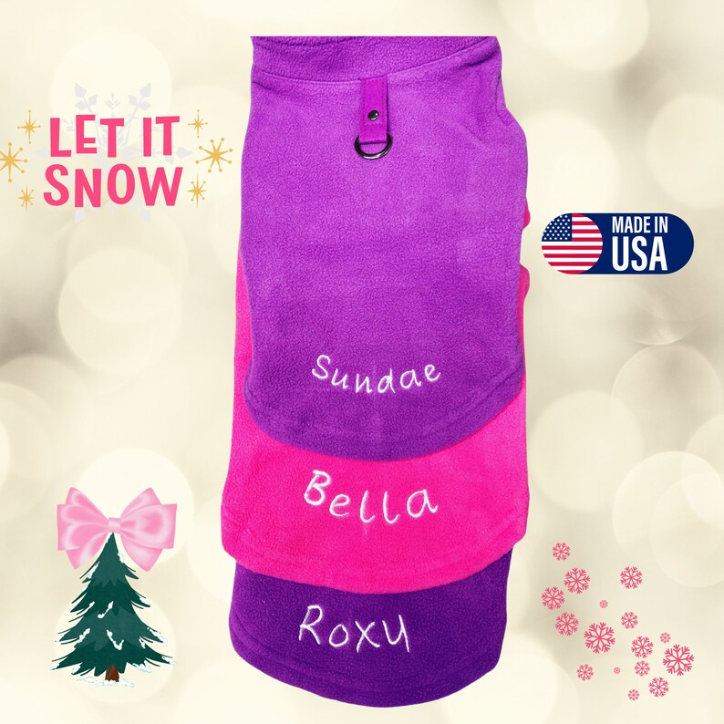 Personalized Dog Sweater Dog Stretch Fleece Vest Dog Sweater Etsy