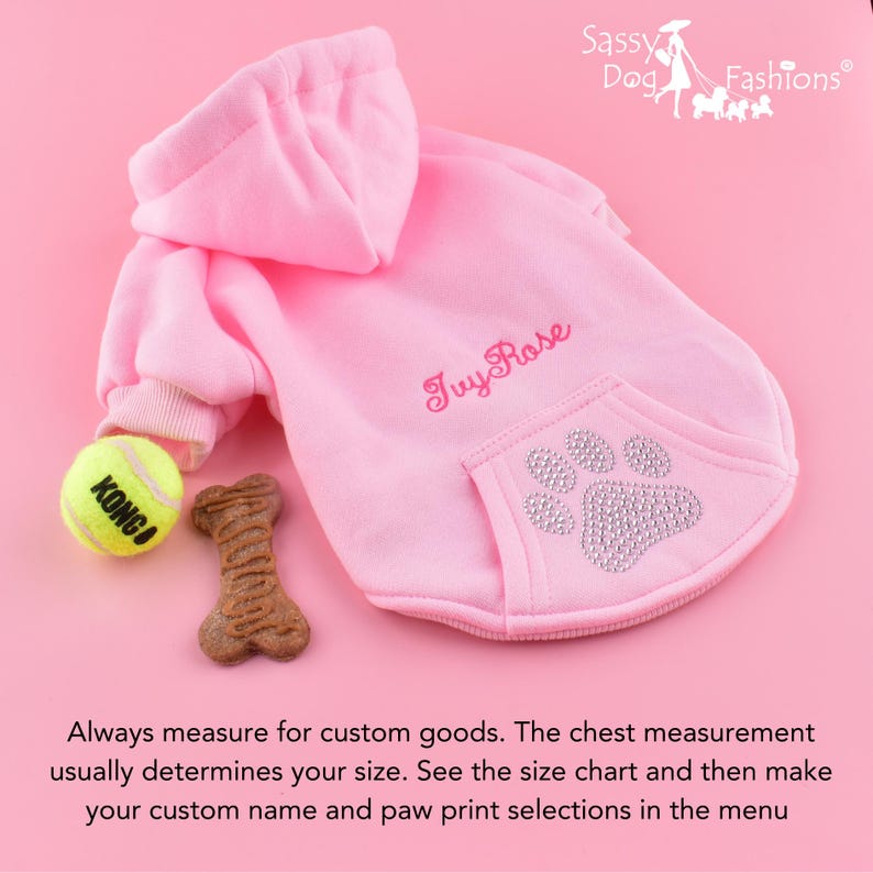 Personalized Dog Hoodie Jacket for Small Dogs, Custom Dog Hoodie With