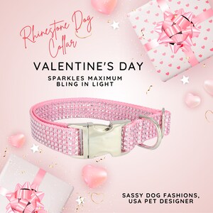 1.5" Large Dog Collars, XXS - XXL Giant Dog Collar Girl, Pink Dog