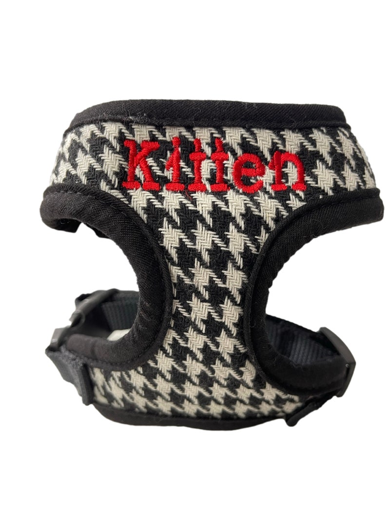 HOUNDSTOOTH Plaid DOG Harness and Leash Option Custom Harness Etsy