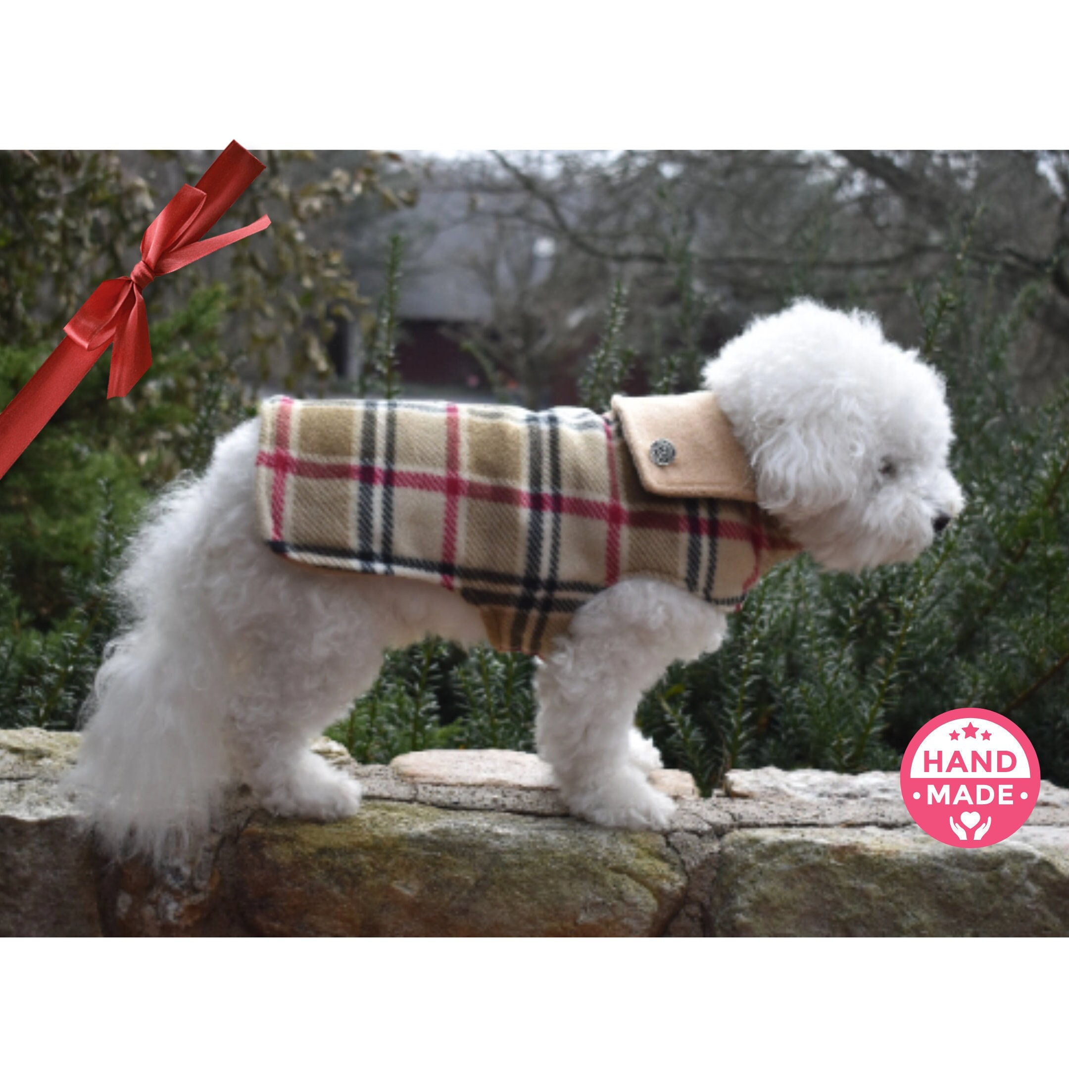 Vintage Check Dog Collar in Beige - Burberry