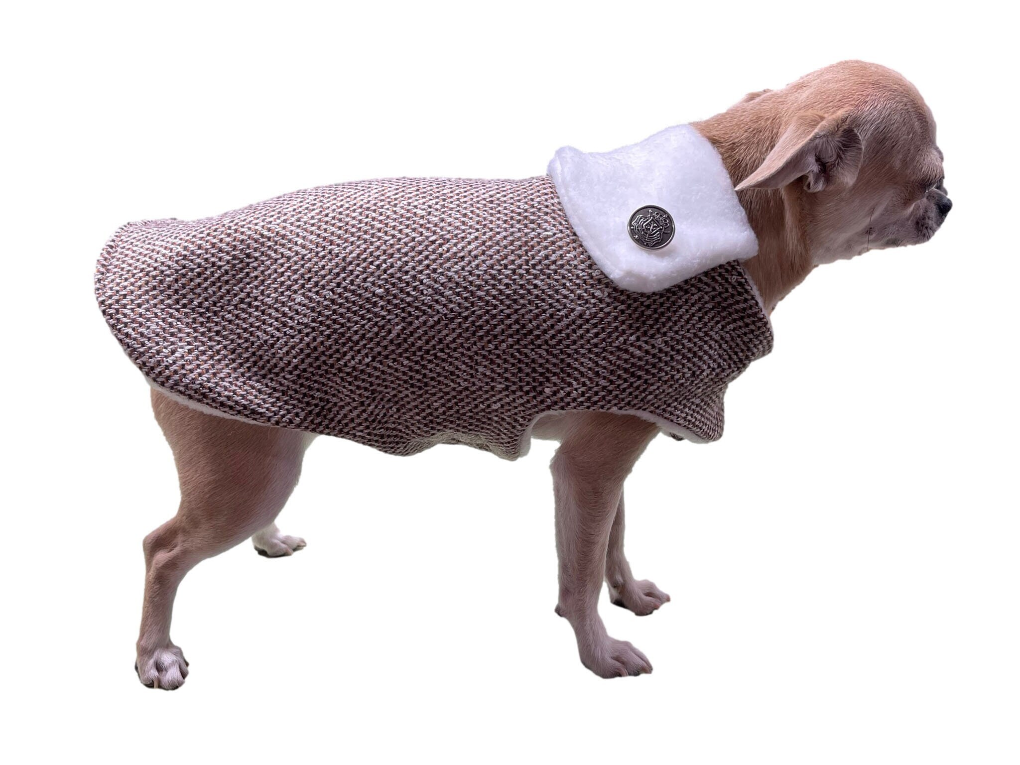 herringbone dog coat