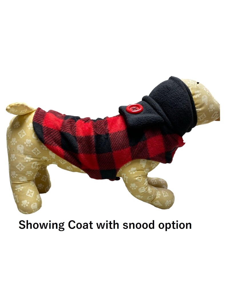 Custom Reversible Red Buffalo Plaid DOG COATS Jacket Sweater Etsy