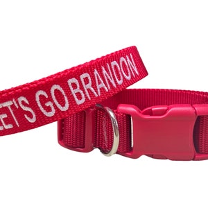 LET&#39;S Go BRANDON Dog Collar, Republican Gift, Funny Joe Biden Gift, Anti Biden Gift, FJB Dog Collar, Conservative Dog Collar Gift
