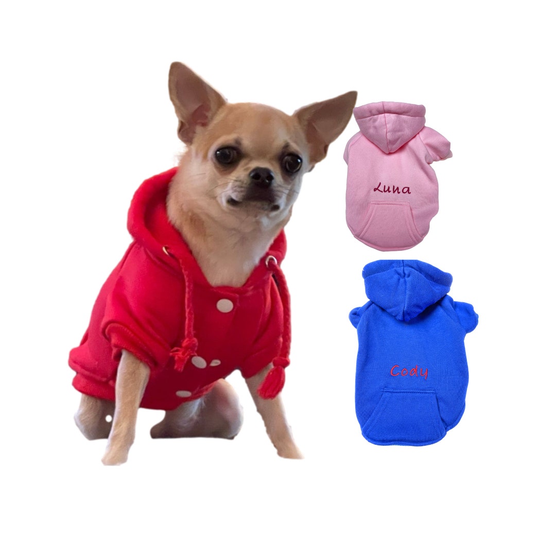 Personalized DOG HOODIE Jacket Custom Dog Hoodie Embroidered Etsy