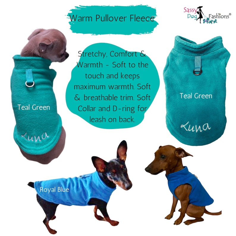 Personalized Dog Sweater Dog Stretch Fleece Vest Dog Sweater Etsy