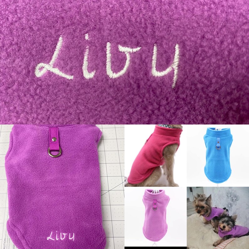 Personalized Dog Sweater Dog Stretch Fleece Vest Dog Sweater Etsy