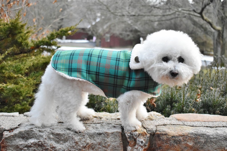 Handmade Irish Wool Dog COAT Green Plaid Dog Coat Warm Dog Etsy