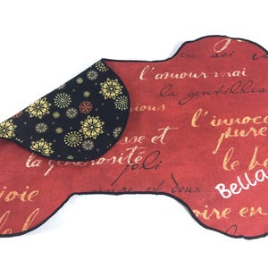 Set de table personnalisé pour bol de nourriture pour chien en forme d&#39;os de chien, tapis de salle à manger brodé personnalisé, cadeau pour nouveau chiot, décoration de cuisine, pour bols pour animaux de compagnie
