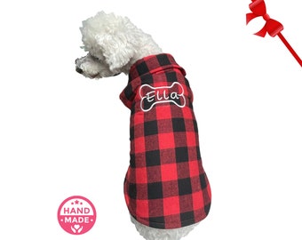 Personalized DOG Coat, Handmade Dog Coats, Custom Fleece Dog Coats Boys, Dog Sweaters for Small Dogs, Fleece Dog Coats for Small Dogs