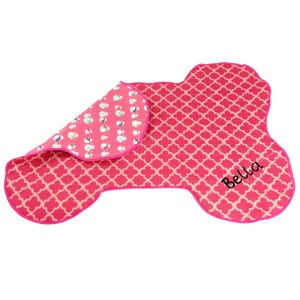 Set de table réversible personnalisé pour bols en os de chien, tapis de salle à manger pour chien et tapis pour bols de nourriture et d&#39;eau, cadeau pour amoureux des animaux de compagnie pour un nouveau chiot, cadeau de cuisine