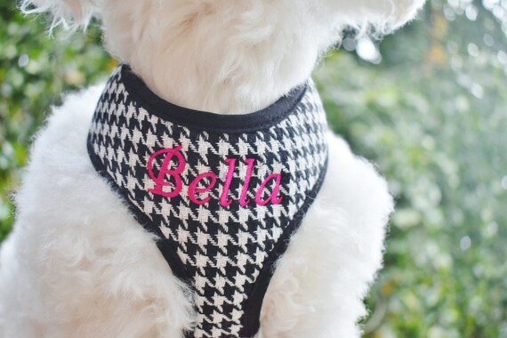 houndstooth dog harness