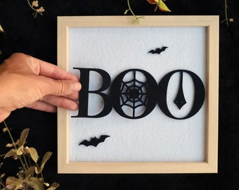 Halloween Felt Board Bundle | "Boo" messaging and bat icons for Felt/Flannel Boards.