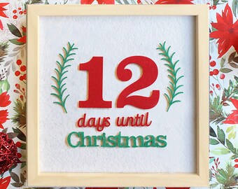 Christmas Advent Felt Board Bundle | Numbers, Holiday Icons and "Merry Christmas" countdown for Felt/Flannel Board