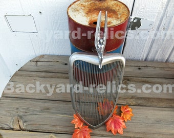 1/3 scale  Hoover Dam souvenir ’34 antique car grill, steel,  14.25” tall, handmade.