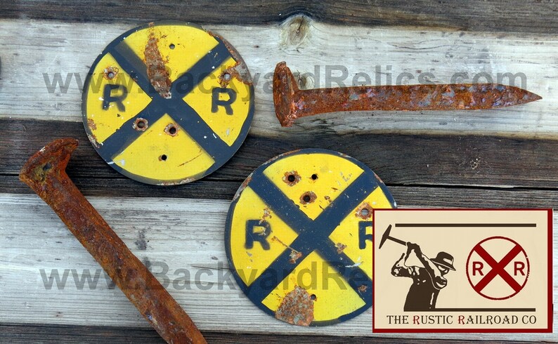 Rusty Railroad Crossing Highway Road Sign 4 Tall 1 RR - Etsy