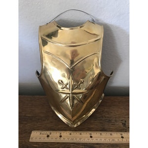 Mini Brass Vegas Golden Knights Breastplate: Hockey Fan Wall Decor