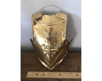 Mini Brass Vegas Golden Knights Breastplate: Hockey Fan Wall Decor