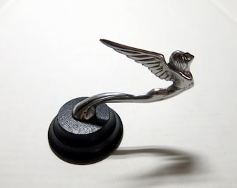 Angel Hood Ornament: Cast Aluminum Sculpture on Black Stand