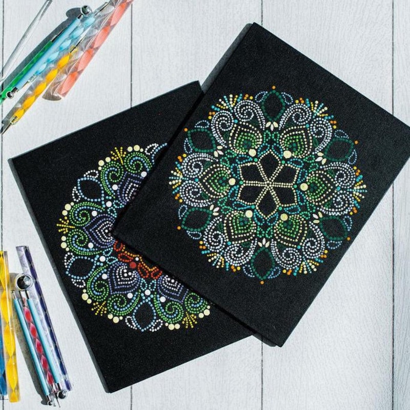 Dot Art Boxes - Etsy