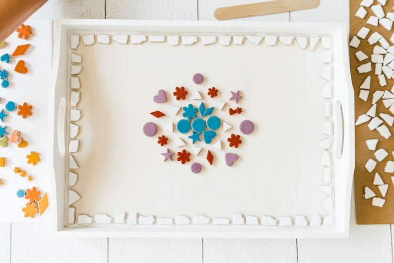 Mosaic Serving Tray Kit Etsy