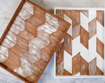Kit de plateau en bois à chevrons